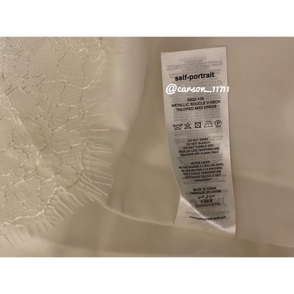 NEW Self Portrait Tweed Boucle Belted Dress US4 - Picture 12 of 16